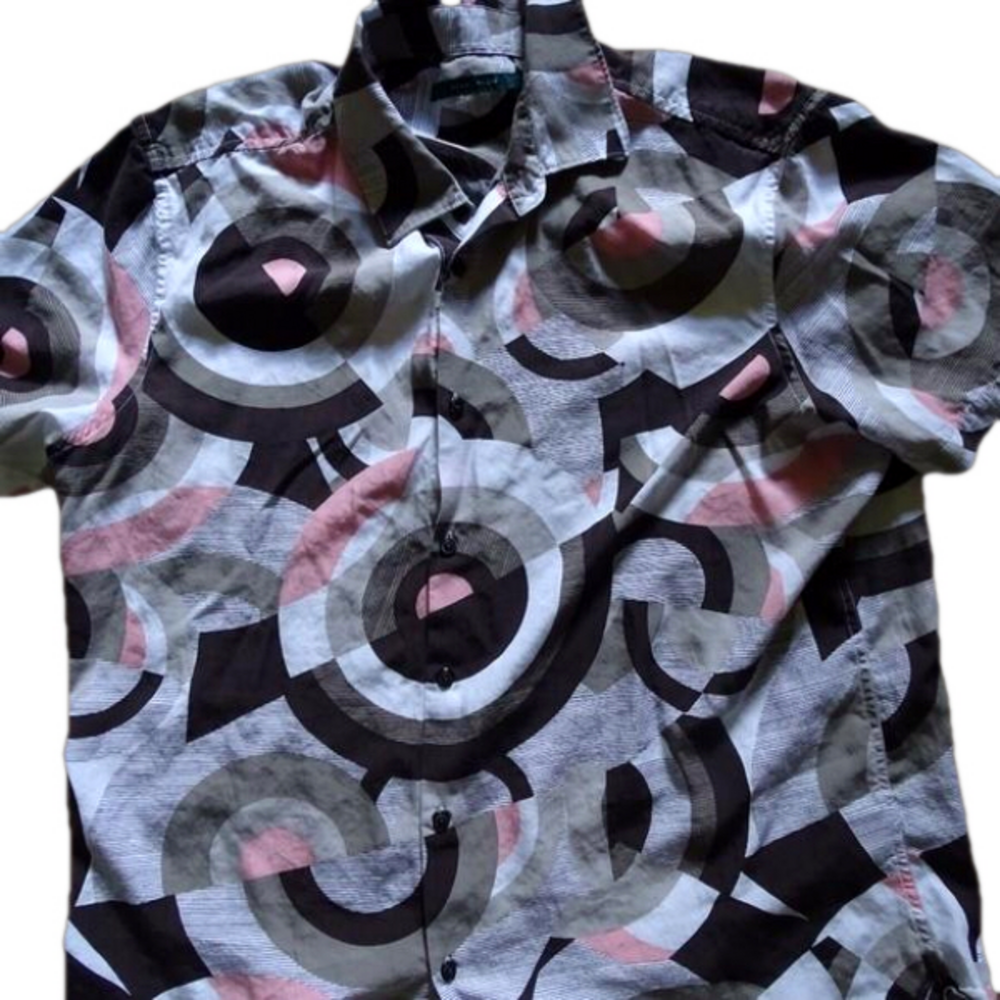 PERRY ELLIS MENS SHORT SLEEVED BOTTON DOWN SHIRT 100% LYOCELL